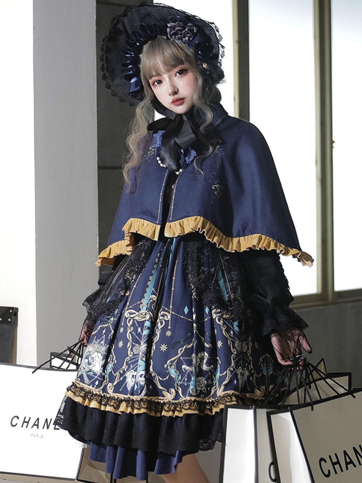 Evahair fashion design floral printed lolita dress