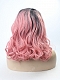 EvaHair Rouge Pink Loose wavy medium length lob Synthetic Wig