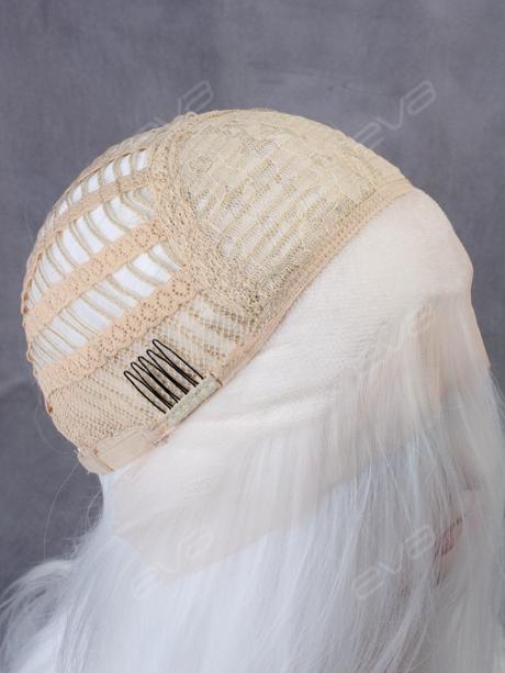 White Straight Long Synthetic Lace Front Wig - All 