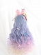 Evahair Cute Multicolored Long Wavy Synthetic Wig with Bangs