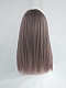 Evahair 2021 New Style Grey to Pink Ombre Long Straight Synthetic Wig with Bangs