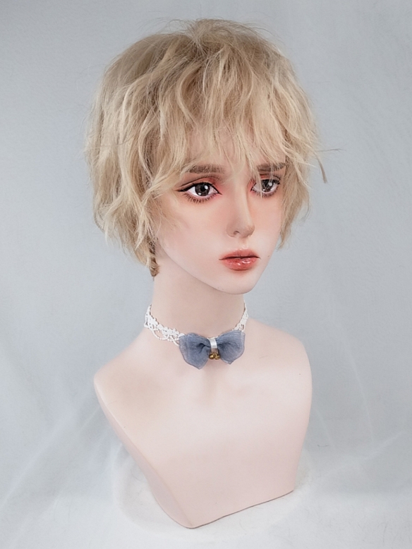 Evahair 2021 New Style Blonde Short Synthetic Wig with Bangs