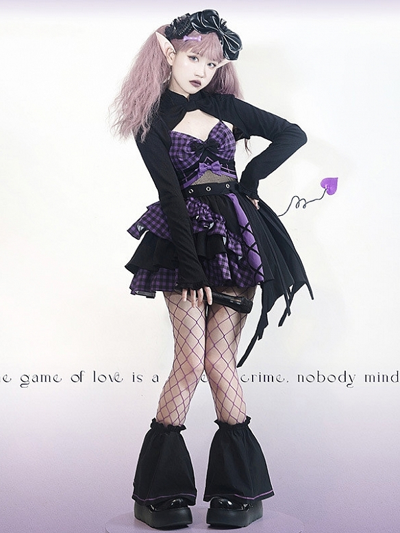 Evahair little demon style punk lolita suits