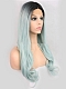 Evahair New Style Cute Blue gradual change Long Wavy Synthetic Wig 