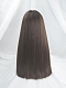 Evahair Cool Brown Color Long Straight Synthetic Wig with Bangs