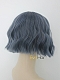 Lavender Mix Grey Wavy Bob Synthetic Wig with Wispy Fringes