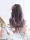 Evahair Purple Ombre Long Wavy Synthetic Wig with Bangs