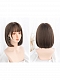 Evahair Dark Brown Bob Straight Synthetic Wig with Bangs