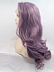 European and American style purple front lace wig long curly hair wig