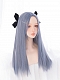 Evahair 2021 New Style Dreamy Blue Long Straight Synthetic Wig