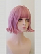 Evahair 2021 New Style Pink Bob Short Straight Synthetic Wig with Bangs