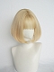 Evahair Golden Short Straight Synthetic Wig with Bangs