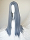 Evahair Grayish Blue Long Straight Synthetic Wig