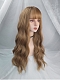 Evahair 2021 New Style Limited Blonde Long Wavy Synthetic Wig with Bangs