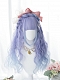 Evahair 2021 New Style Dream Purple Ombre Long Wavy Synthetic Wig with Bangs