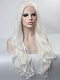 Gorgeous White Long Wavy Synthetic Lace Front Wig