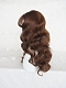 Evahair Brown Long Wavy Synthetic Wig with Wispy Bangs