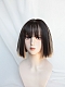 Evahair 2021 New Style Black and Golden Mixed Color Short Straight Synthetic Wig with Bangs