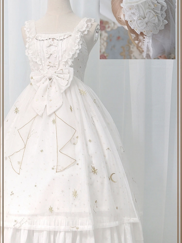 Evahair fashion star printed lolita ruffle dress