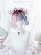 Evahair 2021 New Style Half Blue and Half Pink Short Bob Straight Synthetic Lolita Wig with Bangs