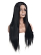 Evahair Fashion Style Sexy Black Long Straight Synthetic Wig