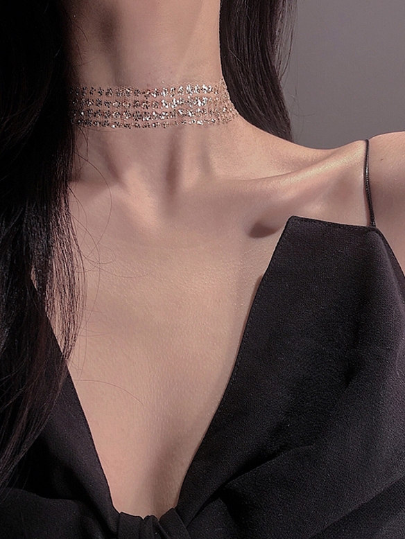 Evahair Golden and Silver Two Colors Selective Necklace