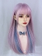 Lolita unicorn gradient hime cut long wig