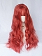 Evahair 2021 New Style Lolita Red Long Wavy Synthetic Wig with Bangs