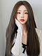 Evahair fashion Brown long straight hair T-lace wig