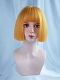 Evahair Yellowish Orange Short Bob Synthetic Wig with Bangs