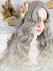 Evahair 2022 Vintage Style Grey Ombre Long Wavy Synthetic Wig