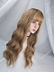 Evahair 2021 New Style Limited Blonde Long Wavy Synthetic Wig with Bangs