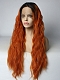 Orange Ombre with Slight Wavy Style Synthetic Lace Front Wig