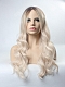 Platinum Blonde Ombre Wavy Capless Synthetic Wig