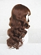 Evahair Brown Long Wavy Synthetic Wig with Wispy Bangs