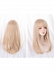Evahair 2021 New Style Blonde Long Straight Synthetic Wig with Bangs