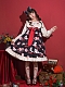 Evahair Fashion Strawberry Printed Black Lolita Dress JSK