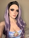 Ash Lavender Wavy Natural Synthetic Lace Front Wig