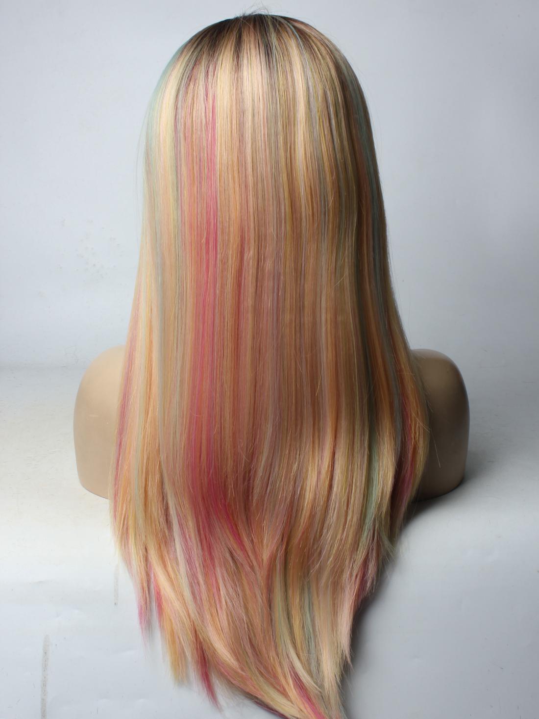 wig synthetic lace unicorn azalea pink wigs hair pastel florid evahair