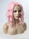 Sweet Pinky Wavy Lob Synthetic Lace Front Wig