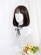 Evahair 2021 New Style Brown Bob Medium Straight Synthetic Wig with Bangs