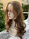 Evahair 2022 New Style Cool Brown Long Wavy Synthetic Lace Front Wig