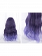 Evahair Two Purple Mixed Color Ombre Long Wavy Synthetic Wig with Bangs