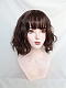 Evahair 2022 New Style Brown Short Wavy Synthetic Wig with Bangs