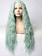 EvaHair Mint Green Slight Wavy Synthetic Lace Front Wig