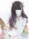 Evahair Purple Ombre Long Wavy Synthetic Wig with Bangs