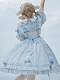 Evahair super cute light blue Plaid skirt lolita JSK