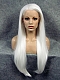 Super Long White Straight Synthetic Lace Front Wig