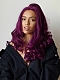 Fuchsia / Deep Pink Long Straight Synthetic Lace Front Wig