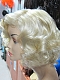 Funky new style blonde short wavy hair